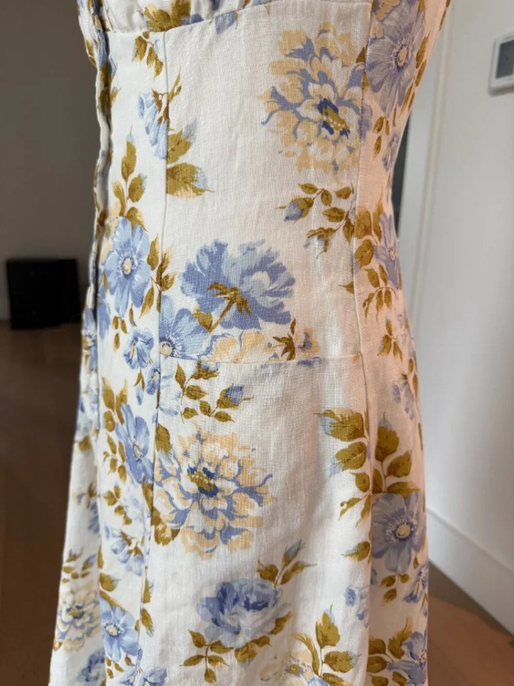 Reformation louisa Linen floral dress maxi - Picture 4 of 8